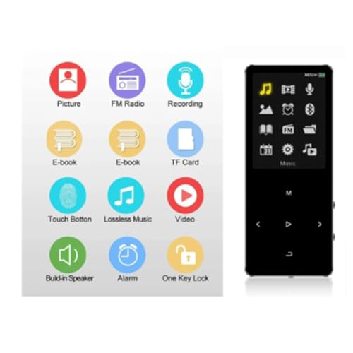 Baladeur Audio HiFi 40 Go Lecteur MP3 Bluetooth Sans Perte Écran X2