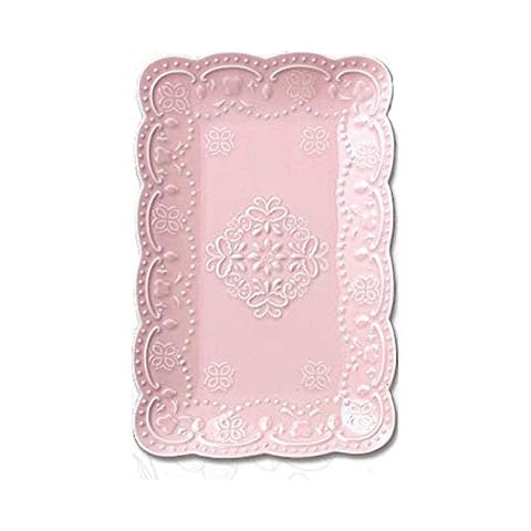 YBK Tech Eleganter, rechteckiger geprägter Spitzenteller Cover