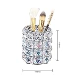♔Material des Make-up-Bürstenhalters: Metall mit quadratischem Kristall überzogen. Größe: 9 * 9 * 10 cm / 3,5 * 3,5 * 3,9 Zoll;