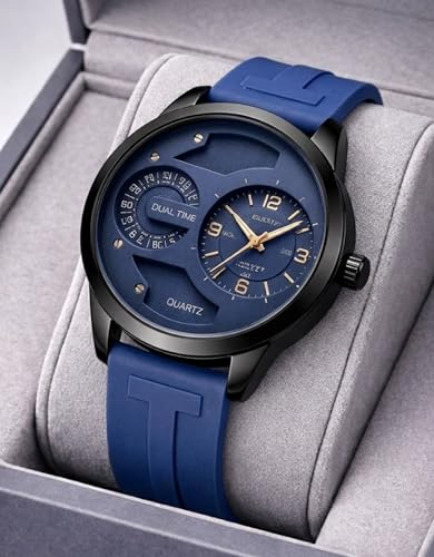 Image of CERO Men's Quartz Watch | Prime Collection Dual Dial | Silicone Strap | Analogue | Sporty Style