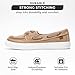Project Cloud Sneakers for Women - Memory Foam Spring Shoes for Women Footwear - Slip-On Boat Shoes - Non Slip Fashion Sneakers - Lightweight Loafers (Seasalt, TAN, 10)