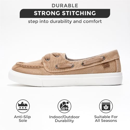 Project Cloud Sneakers for Women - Memory Foam Spring Shoes for Women Footwear - Slip-On Boat Shoes - Non Slip Fashion Sneakers - Lightweight Loafers (Seasalt)3