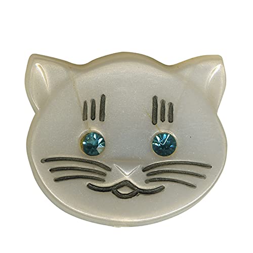 Preisvergleich Produktbild Freak Scene Anstecker - Katzenkopf - grün - DDR Anstecknadel