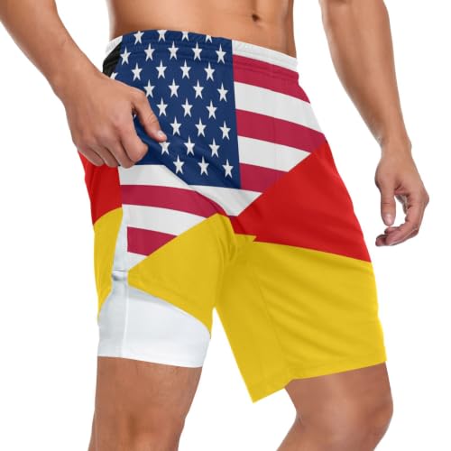 Short d'entraînement double couche homme pour sport et loisirs