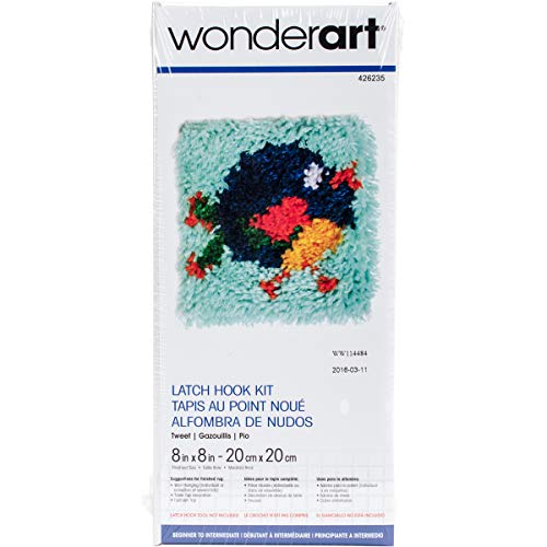 Image of Wonderart Tweet Latch Hook Kit, 8 inch x 8 inch