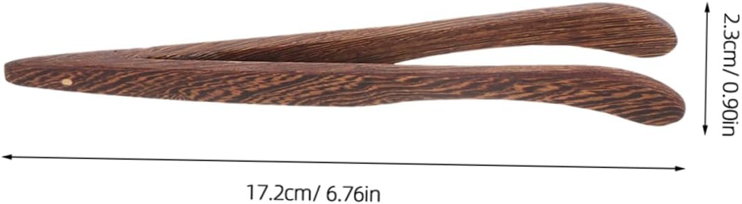 2pcs Wooden Tea Tongs Set Tea Clamp Sugar Cubes and More Elegant Wood Kitchen Clip Tongs