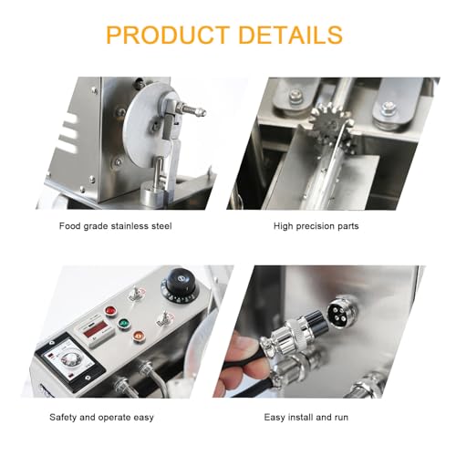 Donut Making Machine, Commercial Single Row Frying Maker with 3 Ring Molds, 7L Hopper, Large Capacity, Ideal for Bakery and Food Carts - Image 4