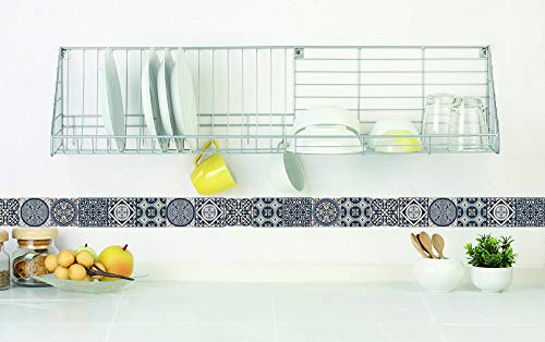 PLAGE grau Wand Bordüre selbstklebend Listel Ciment, 180 x 5 cm