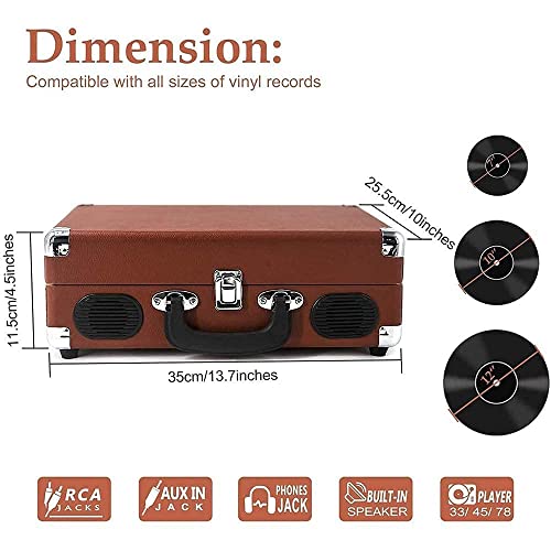 AURADO Tourne-Disque, Platine Vinyle avec 2 Haut-parleurs intégrés, Lecteur LP Vinyle Portable à 3 Vitesses, Sortie RCA… - Les Beatles, Paul McCartney, John Lennon, RIngo Starr, George Harrison AURADO Tourne-Disque, Platine Vinyle avec 2 Haut-parleurs intégrés, Lecteur LP Vinyle Portable à 3 Vitesses, Sortie RCA… – Image 7