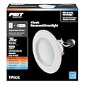Feit Electric Enhance 4in LED Recessed Downlight, 75W Equivalent, 1000 Lumens, Dimmable, Adjustable White Color Temperature, Fits Most 4-Inch Housings, 90+ CRI, 50,000-Hour Lifetime, LEDR4XHO/6WYCA