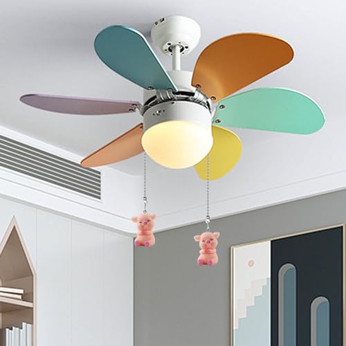 Image of Pig Ceiling Fan Pull Chain,Cute Pink Pig Farm Pulls Charm Extension Decorative,12in 3mm Diameter Beaded Fan Light Pull Chains Extender Ornaments for Kids Room