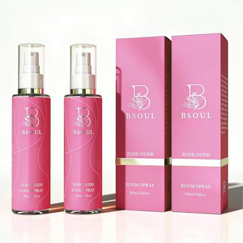 Image of BSOUL Air Freshener Spray 100 ML Pack Of 2 Rose | Calming Floral Room & Nature Inspired Fragrance for Car Non-Toxic & Long-Lasting Room Freshener