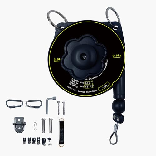 Tool Balancer 1.36.6 lbs Spring Balancerwith 79 Retractable Cable Adjustable Hanging Tool Holder for Workshop Assembly Line and Light Industrial Use
