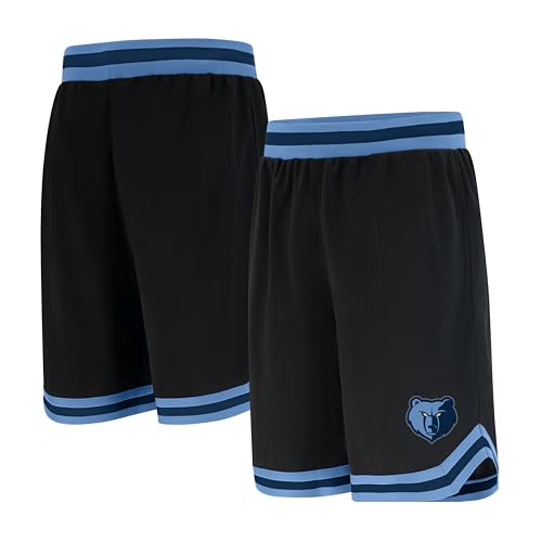 Ultra Game UNK NBA GSM3547F NBA Short de Basket-Ball tissé avec Logo de l'équipe en Poly, Noir, Taille L