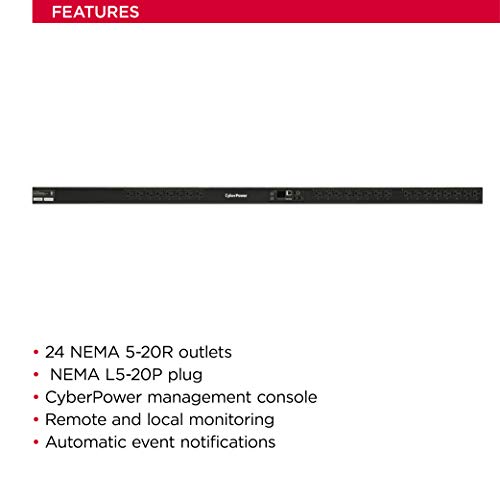 Cyberpower Pdu41101 Power Distribution Unit Switched Pdu 100-120 V/20 A 24 Outlets 0U Rackmount #TOP2