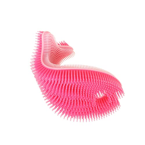 Innobaby Bathin’ Smart Silicone Fish Bath Scrub, Light Pink/Fuchsia