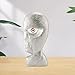 TOPINCN Abstract Half Face Statue, Smoothly Lines Hand Painted Face Art Figurine Collectible Head Sculpture for Music Lovers, Face Resin Figurine, Decoration for Home Desktop Garden