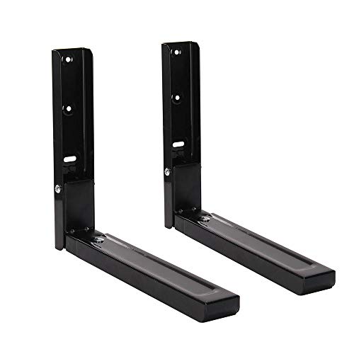 HH Home Hut 2 X Microwave Wall Mounting Holder Brackets With Extendable Arms 40kg Black