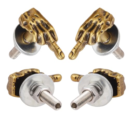 Arenbel Motorcycle License Plate Frame Fasteners Funny Bolts Tag Screws Kit Fit Motorcycle Trucks SUV, Copper
