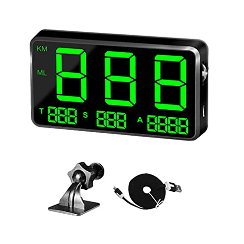 Compteur de Vitesse GPS, Affichage Tête Haute Universel ​d'Avertissement de Voiture HUD Digital Car GPS Compteur de vitesse KM/H MPH pour Vélo Moto Voiture