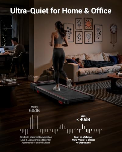 Image of LONTEK 15% Incline Walking Vibration Pad Portable Under Desk Treadmills