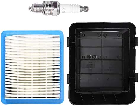 17211-ZL8-023 Air Filter With 17231-Z0L-050 Cleaner Cover Replacement for Honda GCV135 GCV160 GCV190 Engine HRB216 HRB217 HRR216 HRS216 HRT216 HRX217 Motor Pressure Washer Push Lawn Mower + Spark Plug