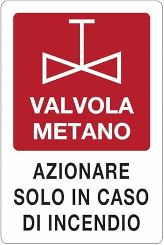 Valvola in metano. Azionare solo in caso di