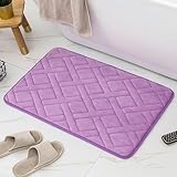 Photo Gallery reyox tappetino bagno in memory foam, tappeto assorbente antiscivolo per bagno ingresso cucina soggiorno viola chiaro 40x40cm Photo Gallery reyox tappetino bagno in memory foam, tappeto assorbente antiscivolo per bagno ingresso cucina soggiorno viola chiaro 40x40cm