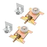 Hemobllo Rodillos para Puertas Corredizas de Armario, Kit de 1 Juego, Poleas de Acero Resistente para Muebles, Ruedas para Puertas de Armarios y Closets, Funcionamiento Suave