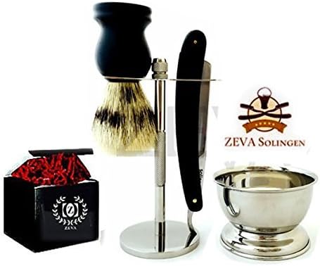 Shave Ready -5 Piece Set Shaving Straight Razor with Stand