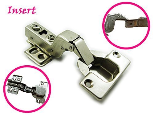 Dia 1.6" (Equally 40mm) European Style Heavy Duty Hydraulic Soft-Close Hinge for Heavy Thick Cabinet Kitchen Cupboard Door (Insert/Inset)