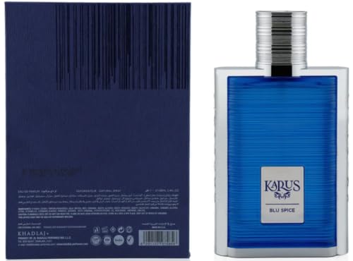Image of KHADLAJ Karus Blu Spice Long Lasting Eau De Parfum for Unisex - 100 ml