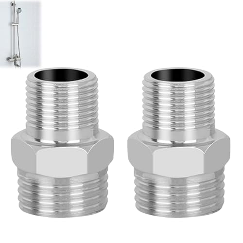 2 PCS Shower Hose Connectors,Stainless Steel Plumbing Fittin