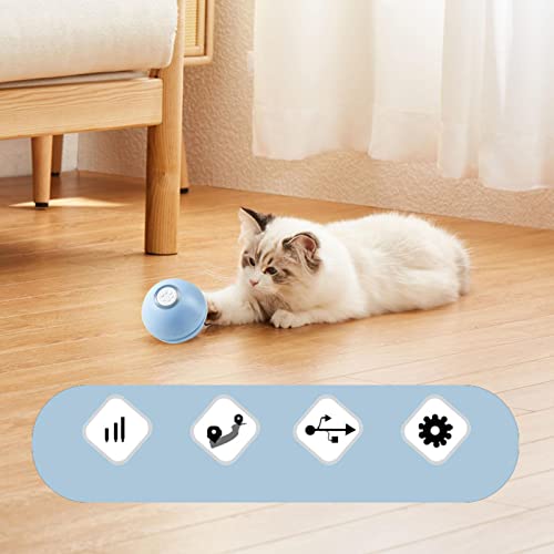 Bola de brinquedo de gato eletrônico,Brinquedo recarregável engraçado do gato da bola do balanço do