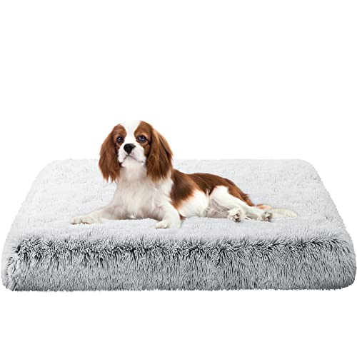 Homeideas Dog Bed For Large Dogs, Soft Plush Dog Crate Beds, Orthopedic Egg-Crate Foam Bed With Removable Waterproof Cover For Dogs And Cats, Non-Slip Washable Pet Beds For Sleeping And Anti Anxiety #TOP27