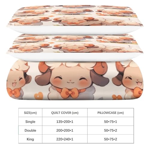 Housse de couette douce microfibre à motifs animaux mignons pour enfants - 6