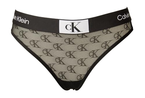 Slip femme Calvin Klein QF7183E transparent à logo élastique