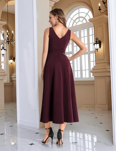 Bbonlinedress Women V Neck Sleeveless Split Formal Wedding Guest Dress Prom Evening Party Cocktail Long Dresses4