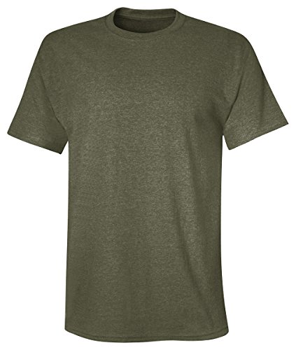 Hanes Mens X-Temp Fresh IQ Tri-Blend Performance Tee, 42TB, L,Military Heather