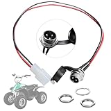 GYL Charging Cable for Razor, Charging Port Replacement for Razor MX500 MX650 Jack 1Z 3 Pin 2 Wire Connector Plug Jack Electric Hoverboard Socket with Power Button Wire Cable