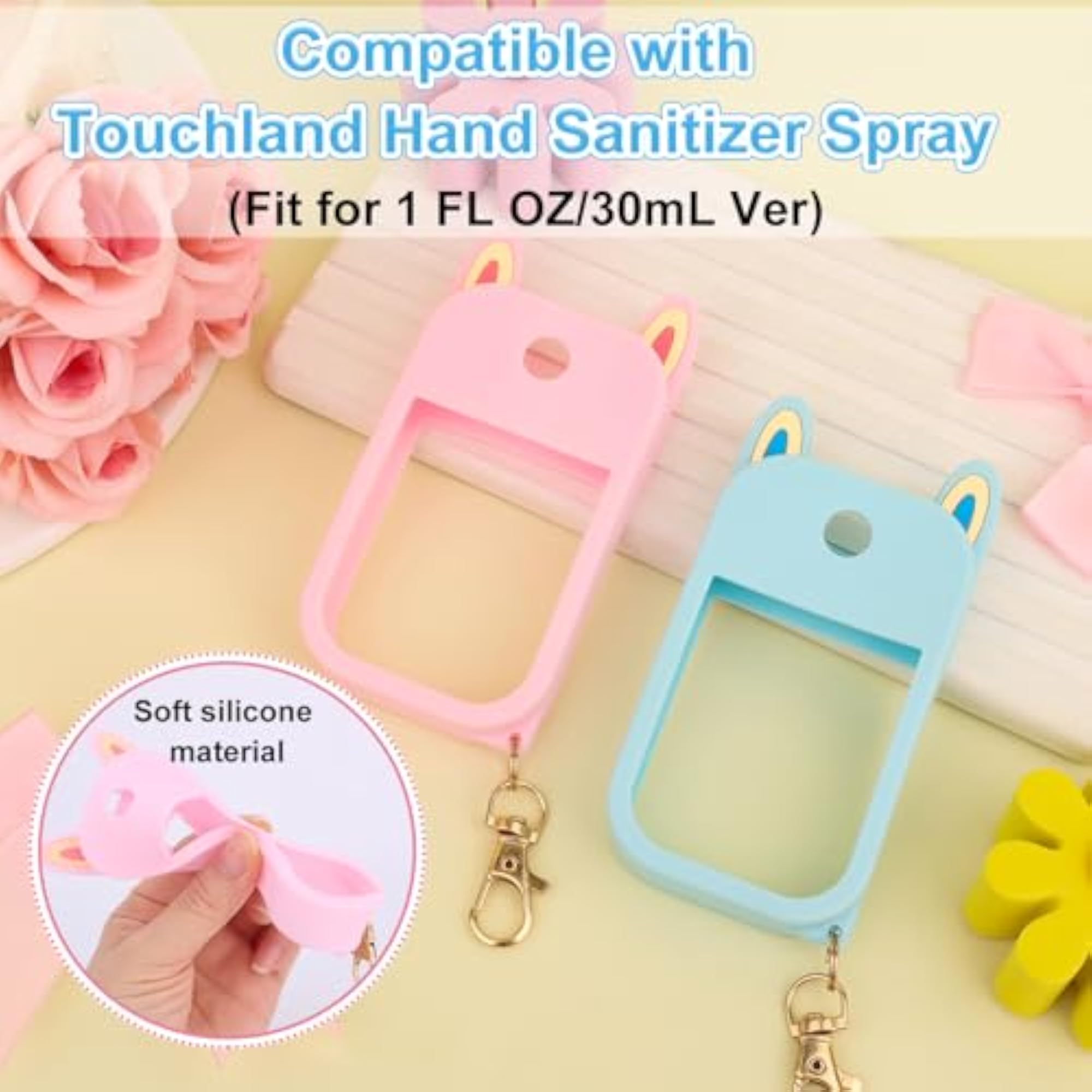 2pcs Silicone Case for Touchland Hand Sanitizer Spray