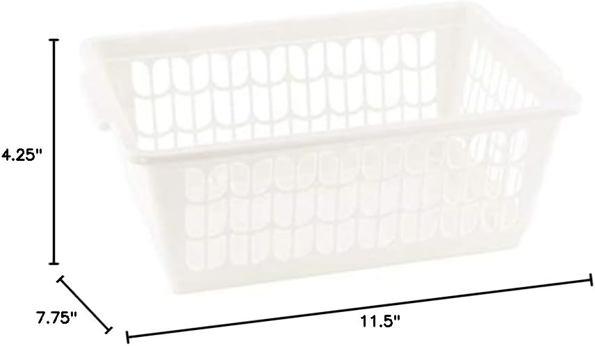 YBM HOME Plastic Perforated Storage Basket Bin Office Drawer, Shelf Desktop Countertop Tray Organizer 32-1188 (1, Clear)