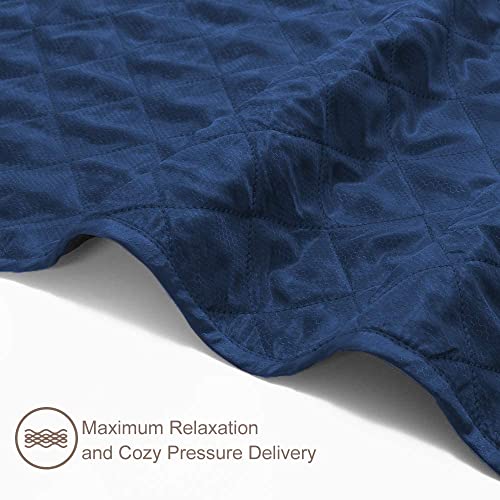 Bessport Camping Blanket Warm & Lightweight-800G, Quilted With Extra Thick Fleece Throw Blanket, Great For Camping, Outdoors, Hiking, Beach（Blue #TOP4