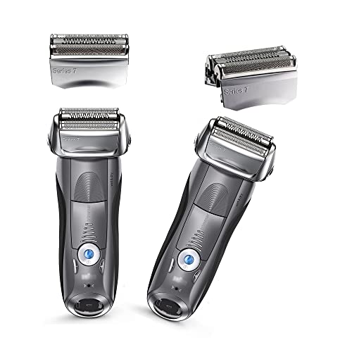 Men's Electric Shaver Replacement Head fits Braun Series 7 70S, Compatible with Series 7 Shavers 720,750CC,760CC,765CC,790CC,799 & 797.Replacing Your Razor Head Gives a 25% Better Shave-Silver