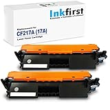2PK Inkfirst Compatible Toner Cartridges Replacement for HP CF217A 17A [with CHIP] Laserjet Pro MFP M130fn M130a M130fw M130nw M102a M102w