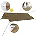 FREE SOLDIER Lightweight Waterproof Tarp Sunshade Tent Hammocks Camping and Backpacking Tarp Shelter (Mud)