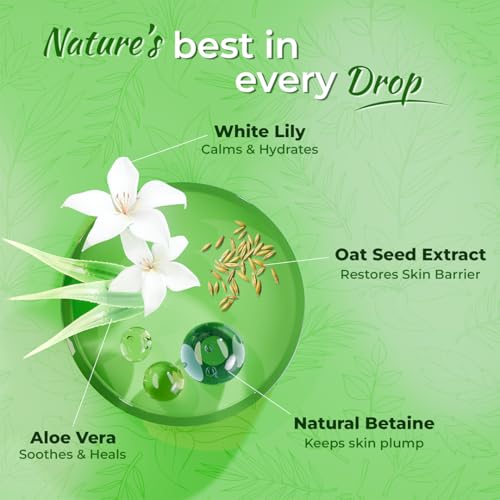 Image of Aloe Lily Gel with Allantoin & Hydroxyethyl Urea - 200ML, Clean - Natural & Organic, Soothing & Hydrating Gel, for Men & Women, All Skin Types, Brightening-Calming & Moisture Lock Radiant Skin