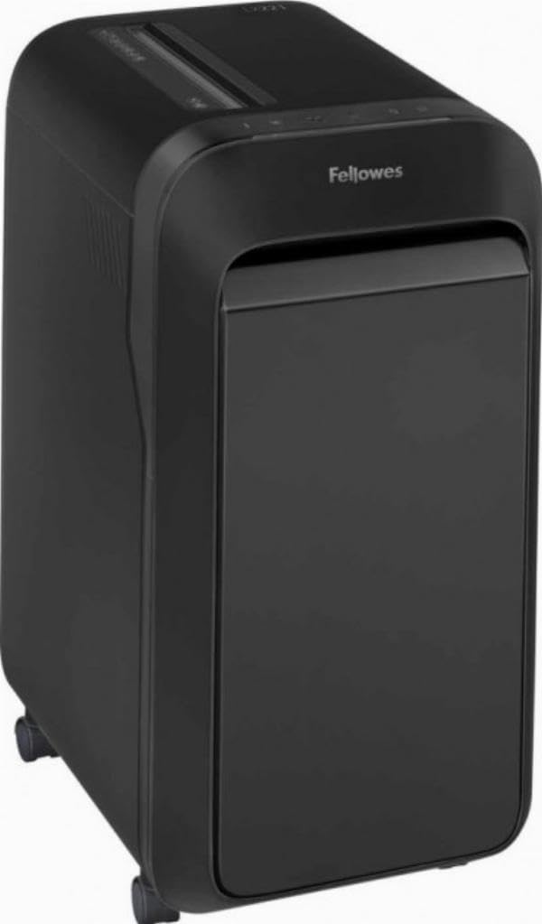 Fellowes distruggi documenti a microframmento LX221, 20 fogli, per piccolo ufficio, da 3 a 5 utenti, distruggidocumenti con tecnologia Intellibar, 100% anti inceppamento e Safesense, nero