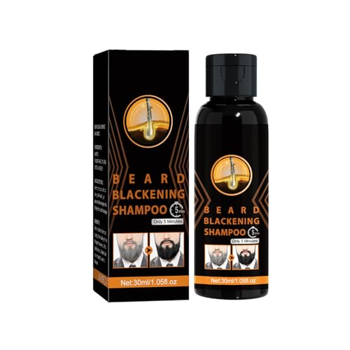 Tinte Para Barba Hombre, Tinte Barba Hombre, Barra De Champú para Oscurecer la Barba, Color de Barba Negro, Barra de Champú para Oscurecer el Cabello, el Cuidado Diario de la Barba