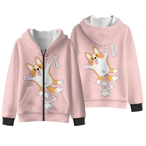 Unisex Boys Girls Hoodies Sweatshirt Fleece Pullover Full Zip Up Sweatshirts with Pockets Winter Casual Outerwear - Main Image